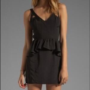 Keepsake The Label One Last Day Black Peplum Dress NWOT